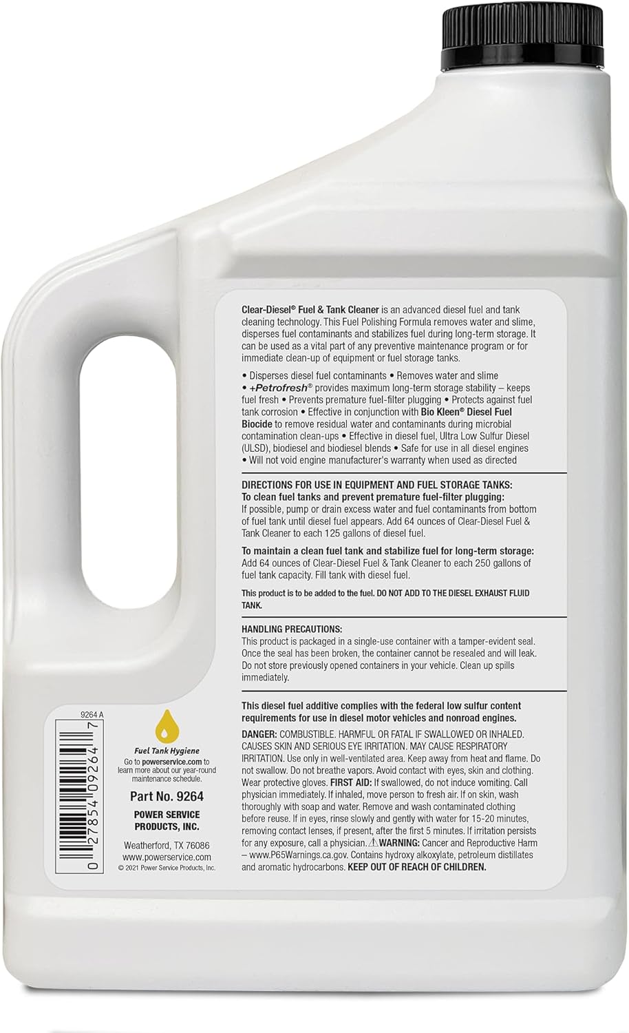 Power Service Clear Diesel Fuel & Tank Cleaner 64 oz