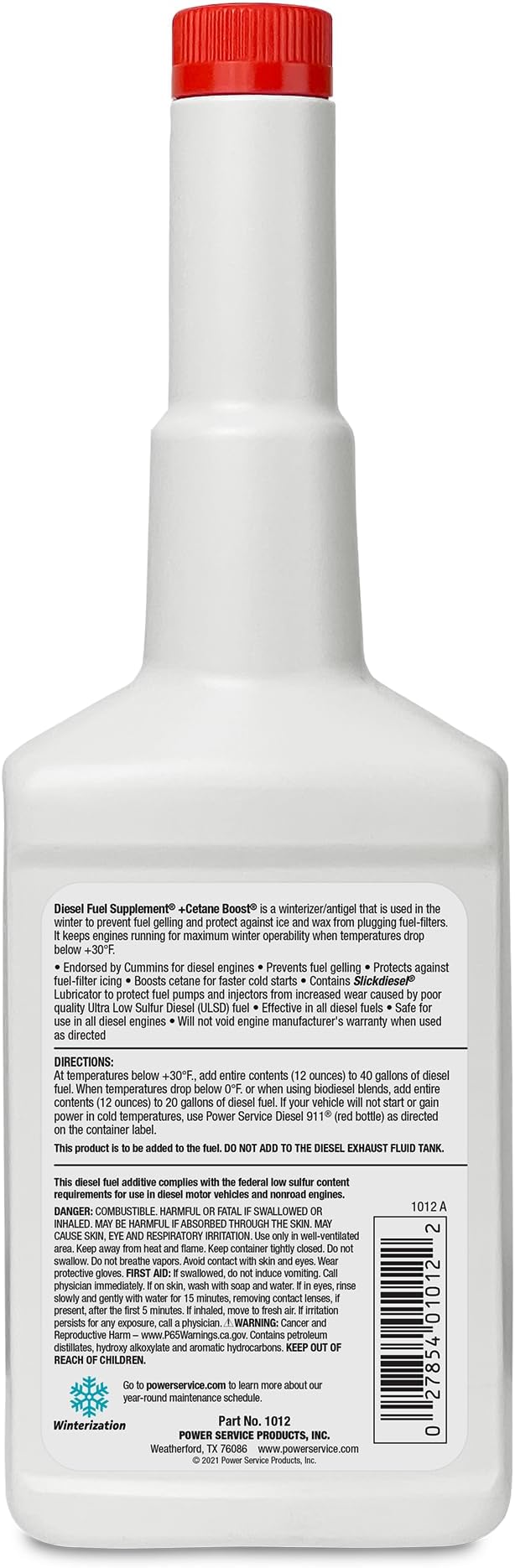 Power Service Diesel Fuel Supplement +Cetane Boost 12 oz